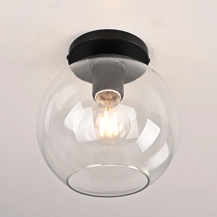 Потолочный светильник RH Utilitaire Globe  Shade Flushmount Black от ImperiumLoft