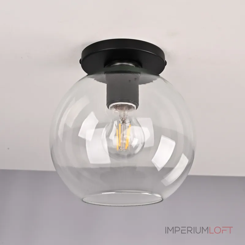 Потолочный светильник RH Utilitaire Globe  Shade Flushmount Black от ImperiumLoft Потолочный светильник RH Utilitaire Globe  Shade Flushmount Black от ImperiumLoft