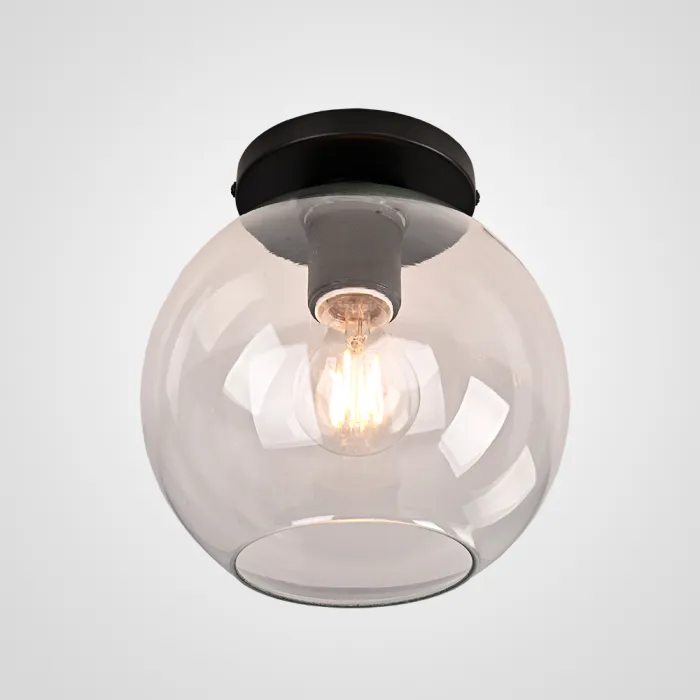 Потолочный светильник RH Utilitaire Globe  Shade Flushmount Black от ImperiumLoft