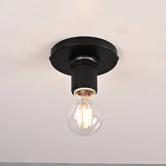 Потолочный светильник RH Utilitaire Socket Flushmount Black от ImperiumLoft