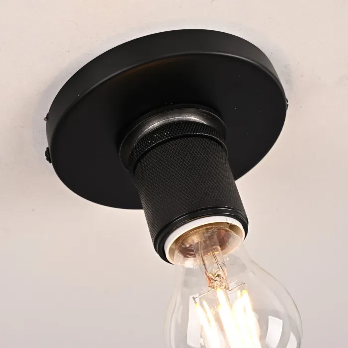 Потолочный светильник RH Utilitaire Socket Flushmount Black от ImperiumLoft