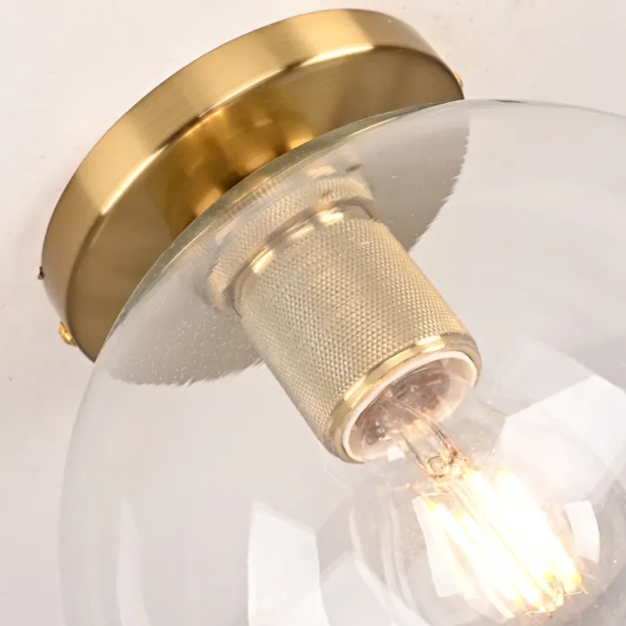 Потолочный светильник RH Utilitaire Globe Shade Flushmount Brass от ImperiumLoft