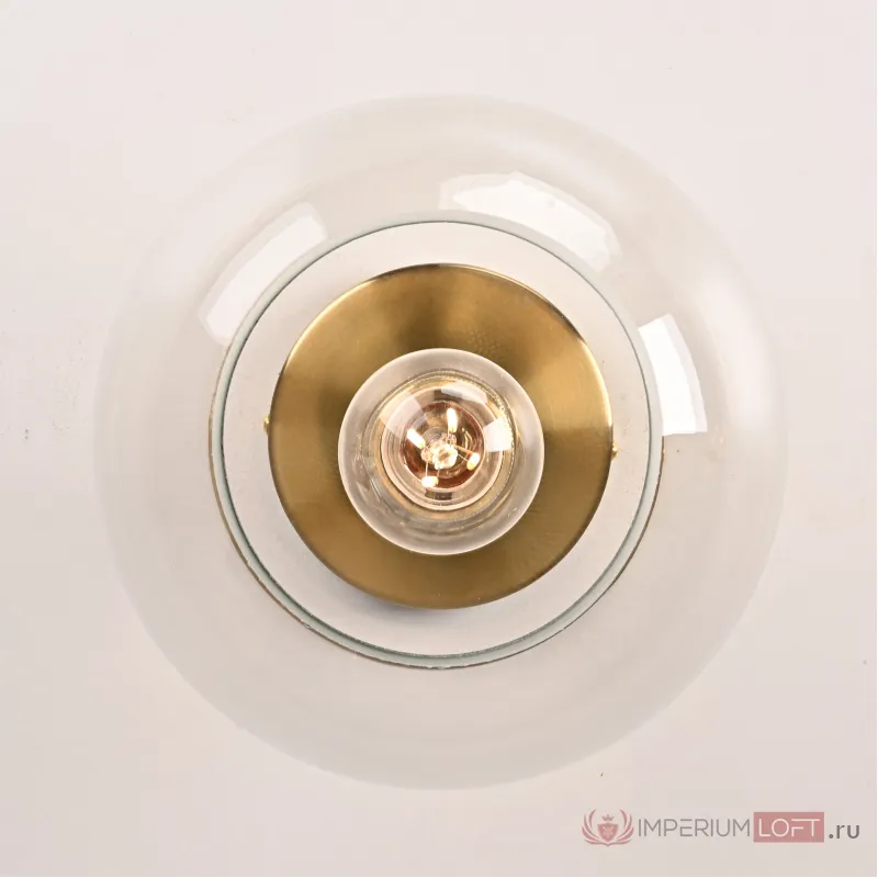 Потолочный светильник RH Utilitaire Globe Shade Flushmount Brass от ImperiumLoft