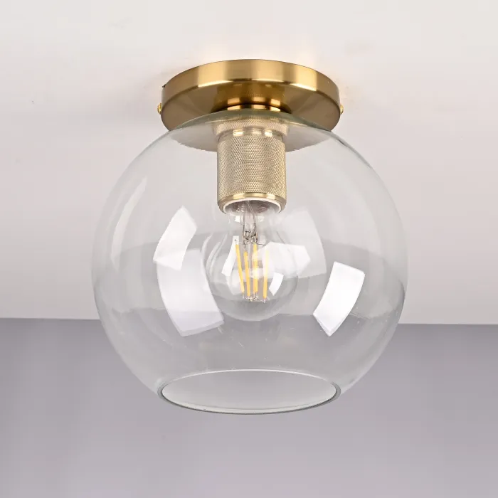Потолочный светильник RH Utilitaire Globe Shade Flushmount Brass от ImperiumLoft