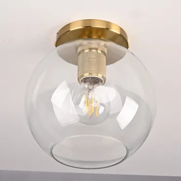 Потолочный светильник RH Utilitaire Globe Shade Flushmount Brass от ImperiumLoft