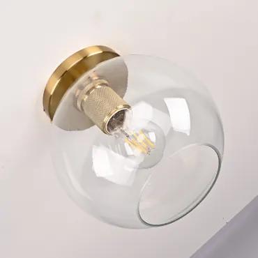 Потолочный светильник RH Utilitaire Globe Shade Flushmount Brass от ImperiumLoft