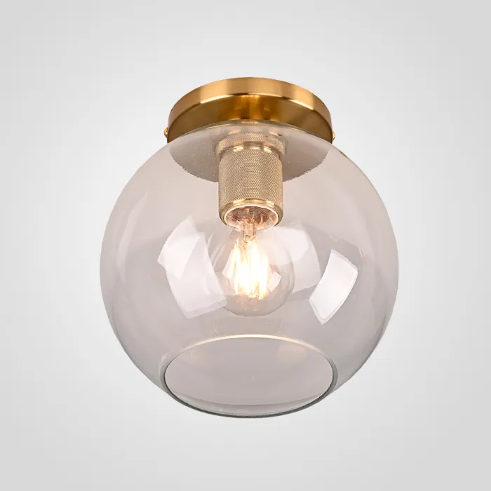 Потолочный светильник RH Utilitaire Globe Shade Flushmount Brass от ImperiumLoft