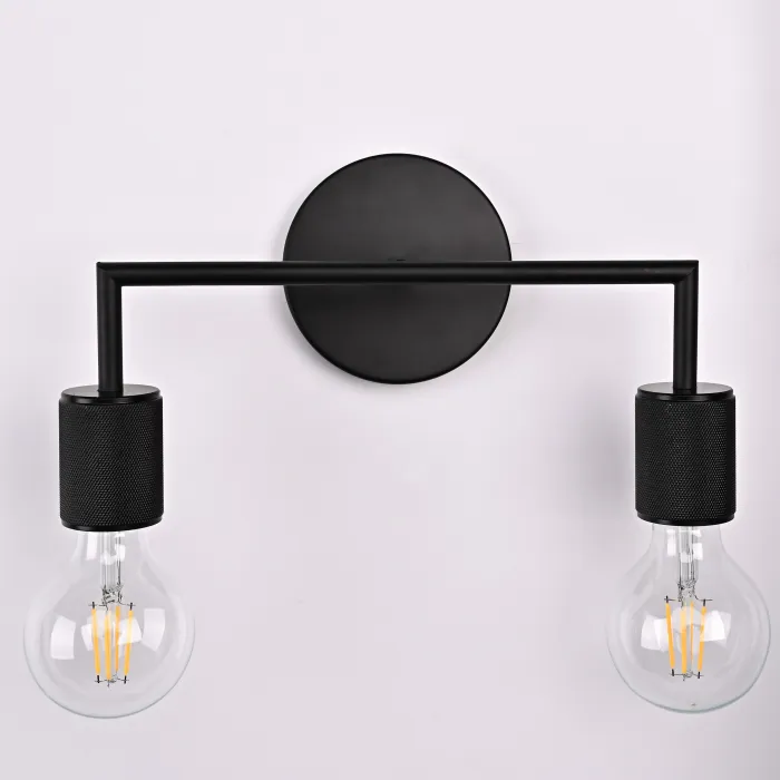 Бра RH Utilitaire Double Sconce Black от ImperiumLoft