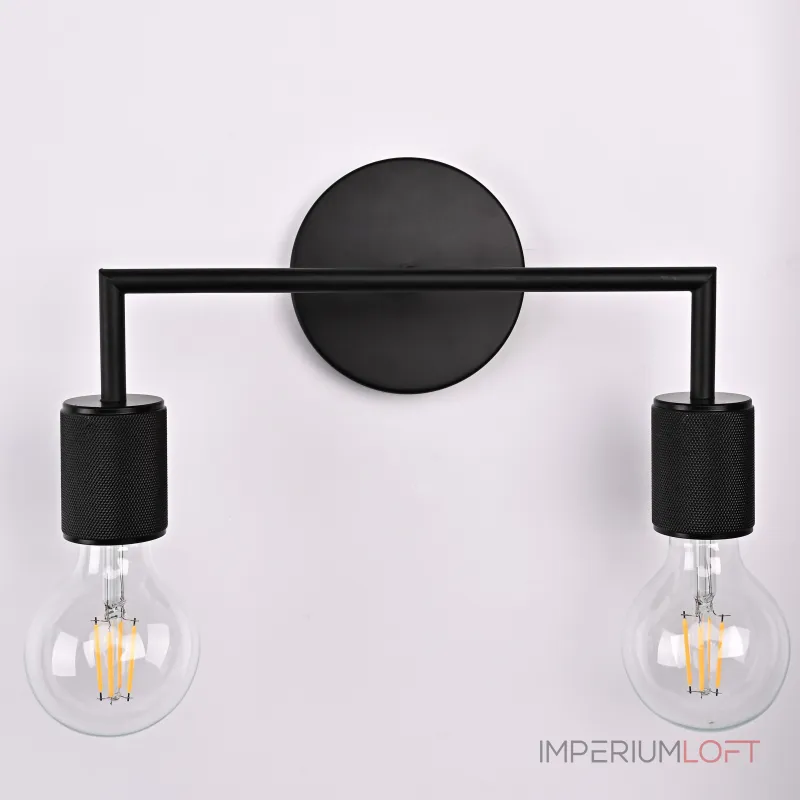 Бра RH Utilitaire Double Sconce Black от ImperiumLoft