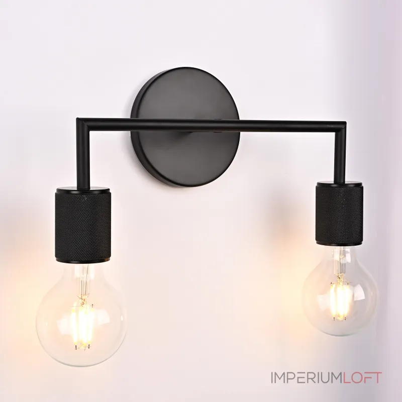 Бра RH Utilitaire Double Sconce Black от ImperiumLoft