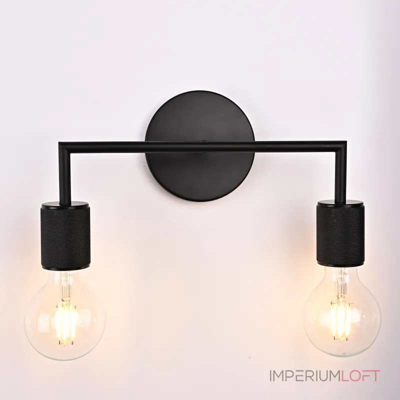 Бра RH Utilitaire Double Sconce Black от ImperiumLoft