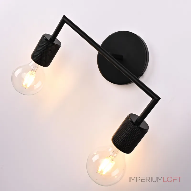 Бра RH Utilitaire Double Sconce Black от ImperiumLoft