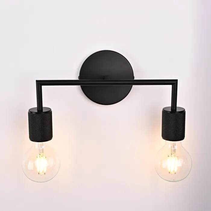 Бра RH Utilitaire Double Sconce Black от ImperiumLoft