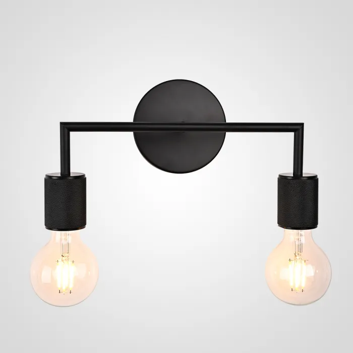 Бра RH Utilitaire Double Sconce Black от ImperiumLoft