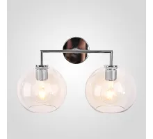 Бра RH Utilitaire Globe Shade Double Sconce Silver