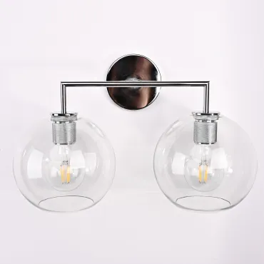 Бра RH Utilitaire Globe Shade Double Sconce Silver от ImperiumLoft
