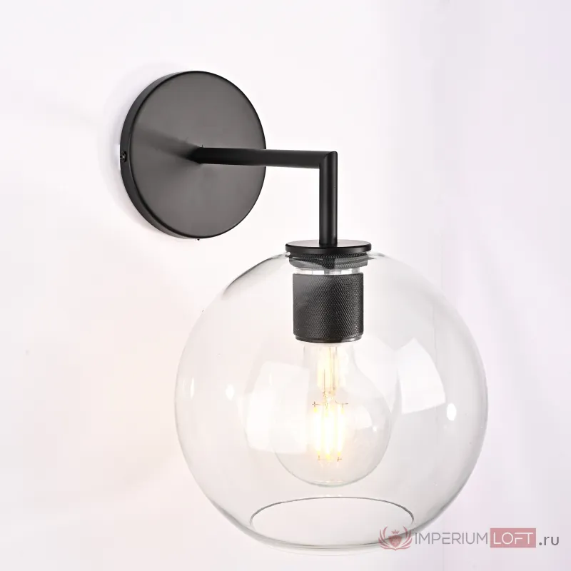 Бра RH Utilitaire Globe Shade Single Sconce Black от ImperiumLoft