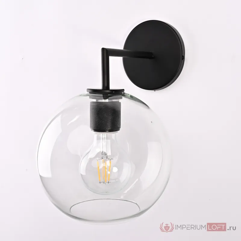 Бра RH Utilitaire Globe Shade Single Sconce Black от ImperiumLoft