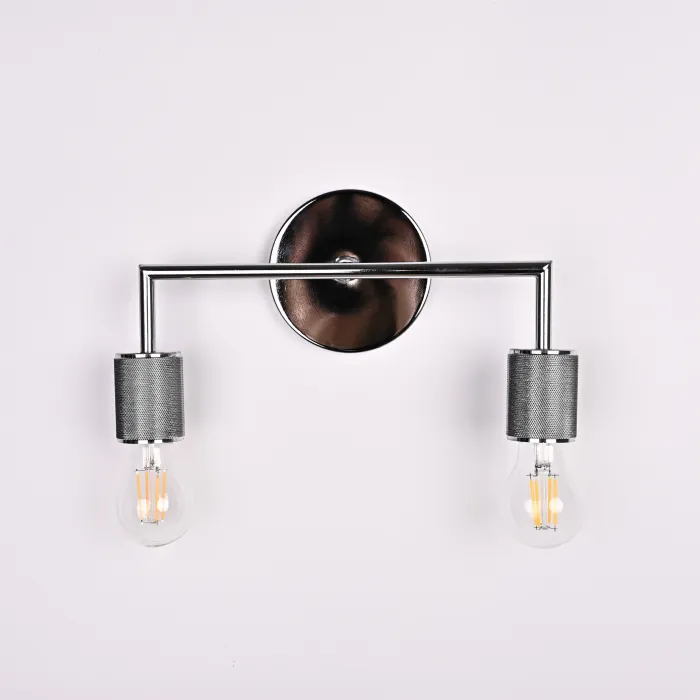 Бра RH Utilitaire Double Sconce Silver от ImperiumLoft