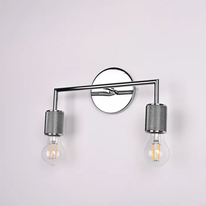 Бра RH Utilitaire Double Sconce Silver от ImperiumLoft