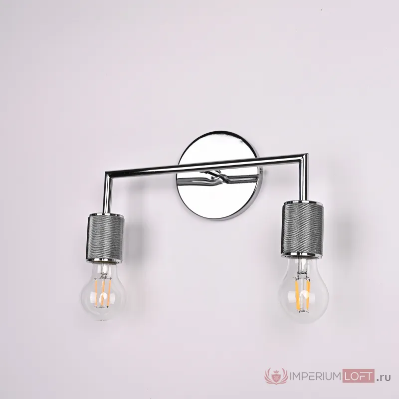 Бра RH Utilitaire Double Sconce Silver от ImperiumLoft
