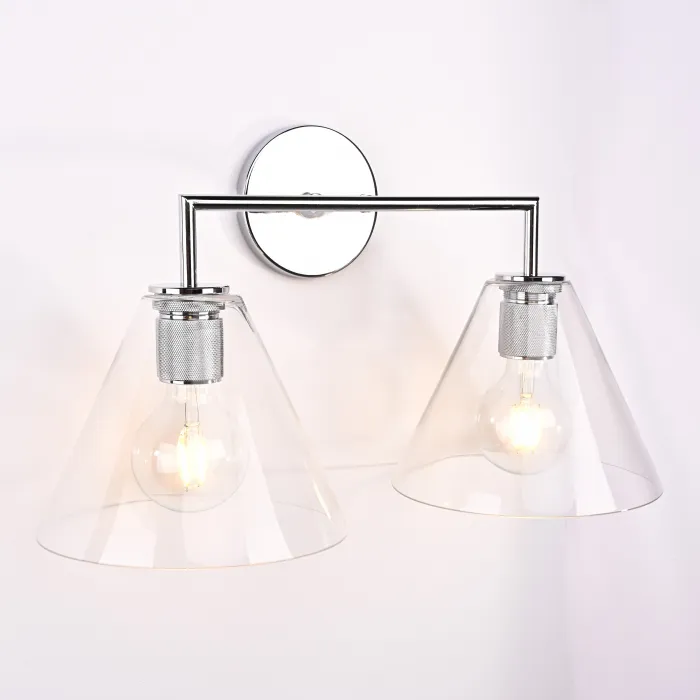 Бра RH Utilitaire Funnel Shade Double Sconce Silver от ImperiumLoft