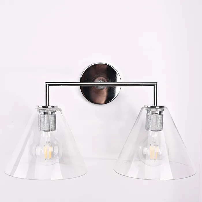 Бра RH Utilitaire Funnel Shade Double Sconce Silver от ImperiumLoft