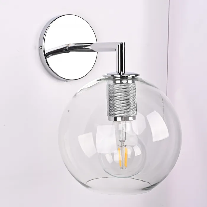 Бра RH Utilitaire Globe Shade Single Sconce Silver от ImperiumLoft