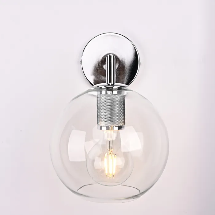 Бра RH Utilitaire Globe Shade Single Sconce Silver от ImperiumLoft