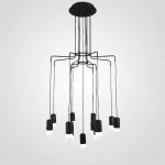 Подвесной свеильник Wireflow LED Black Suspension lam 13 патронов от ImperiumLoft