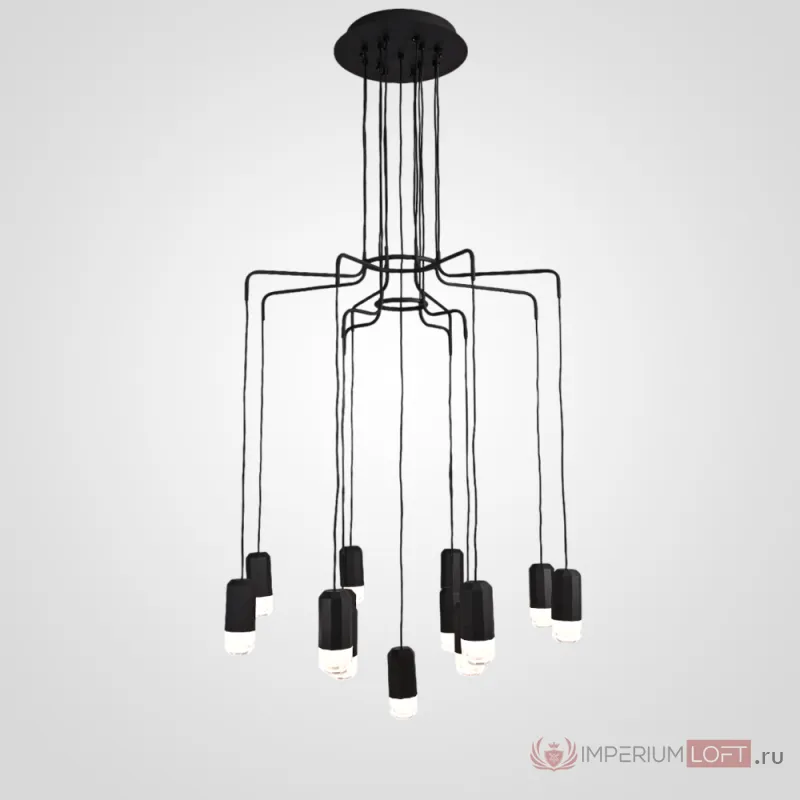 Wireflow LED Black Suspension lam 13 патронов от ImperiumLoft