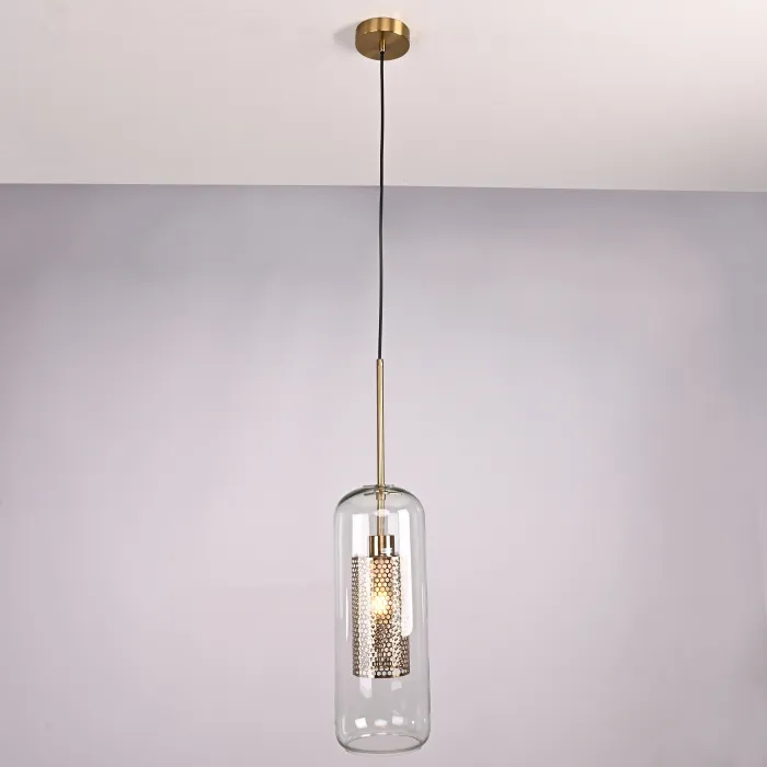 Подвесной светильник CATCH F cylinder brass D15 от ImperiumLoft