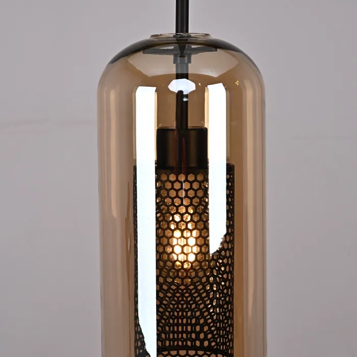 Подвесной светильник CATCH AMBER Cylinder S D15 от ImperiumLoft