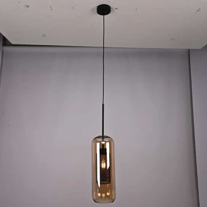 Подвесной светильник CATCH AMBER Cylinder S D15 от ImperiumLoft