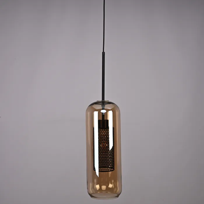 Подвесной светильник CATCH AMBER Cylinder S D15 от ImperiumLoft