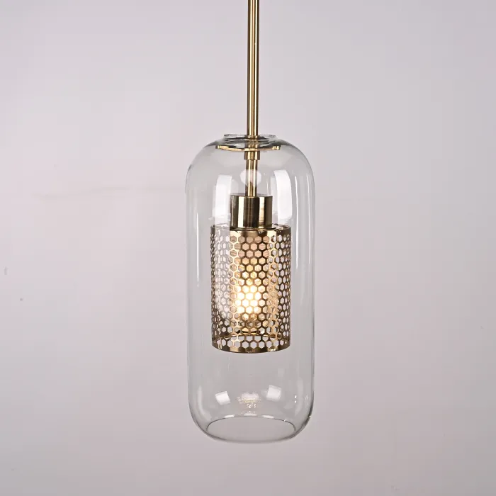 Подвесной светильник CATCH F cylinder brass D12 от ImperiumLoft