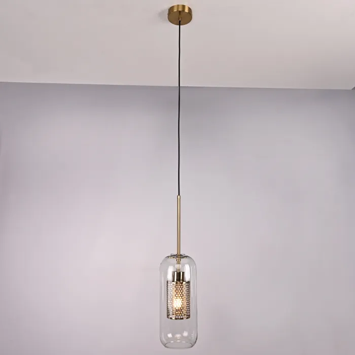Подвесной светильник CATCH F cylinder brass D12 от ImperiumLoft