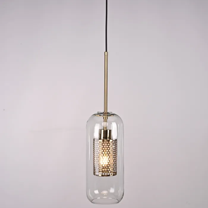 Подвесной светильник CATCH F cylinder brass D12 от ImperiumLoft