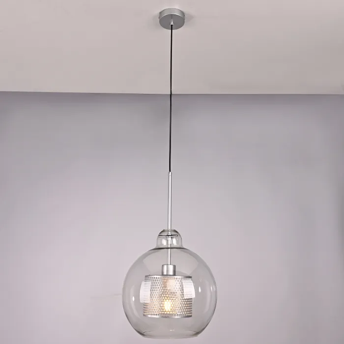 Подвесной светильник CATCH F pear silver D30 от ImperiumLoft