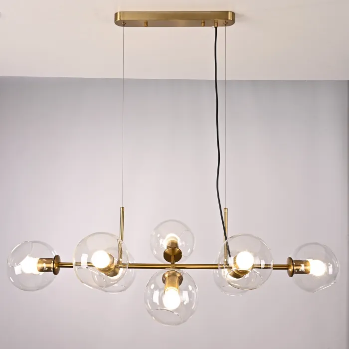 Люстра Staggered Glass Chandelier 8 от ImperiumLoft