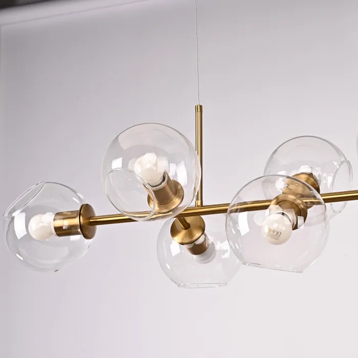 Люстра Staggered Glass Chandelier 8 от ImperiumLoft
