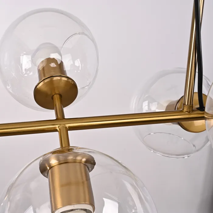 Люстра Staggered Glass Chandelier 8 от ImperiumLoft