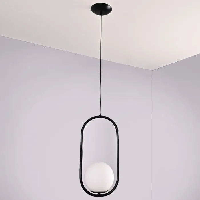 Подвесной светильник Matthew McCormick hoop 40 Black MILA Pendant от ImperiumLoft