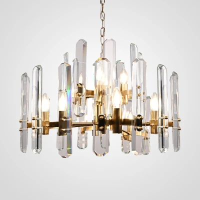 Подвесная люстра RH BONNINGTON Chandelier natural brass D660
