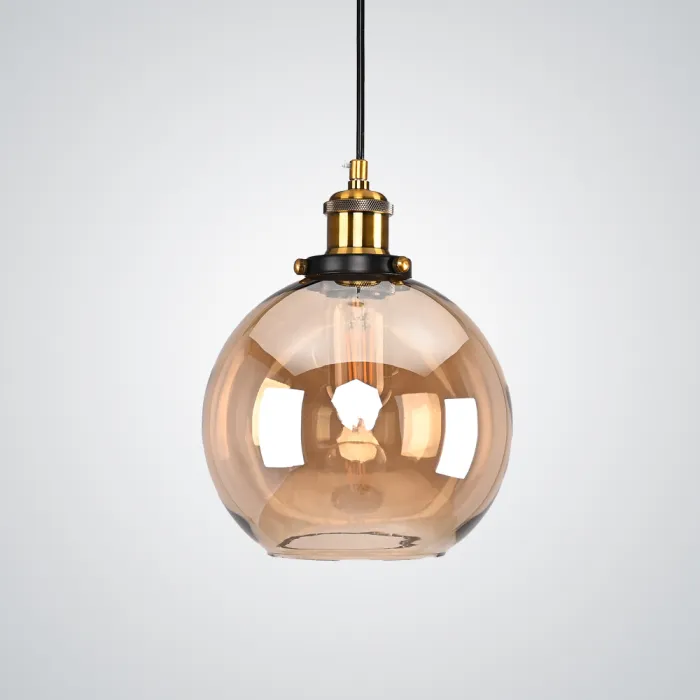 Подвесной светильник Loft Clear Glass Sphere Cloche Дымчатый от ImperiumLoft