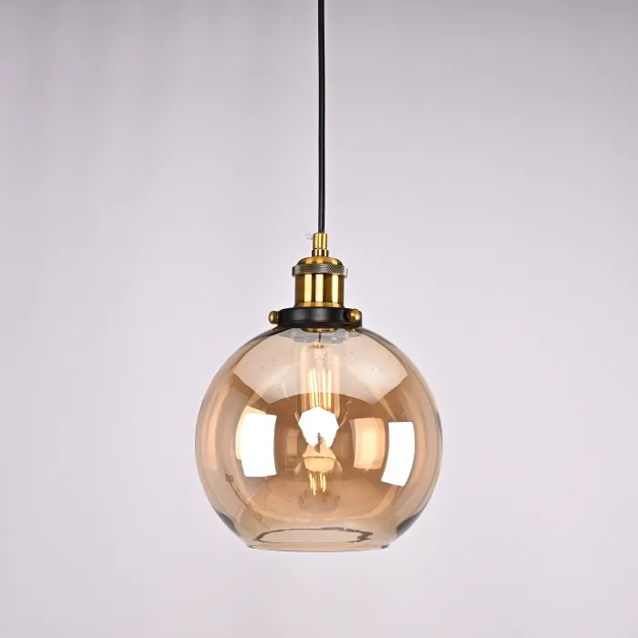 Подвесной светильник Loft Clear Glass Sphere Cloche Дымчатый от ImperiumLoft