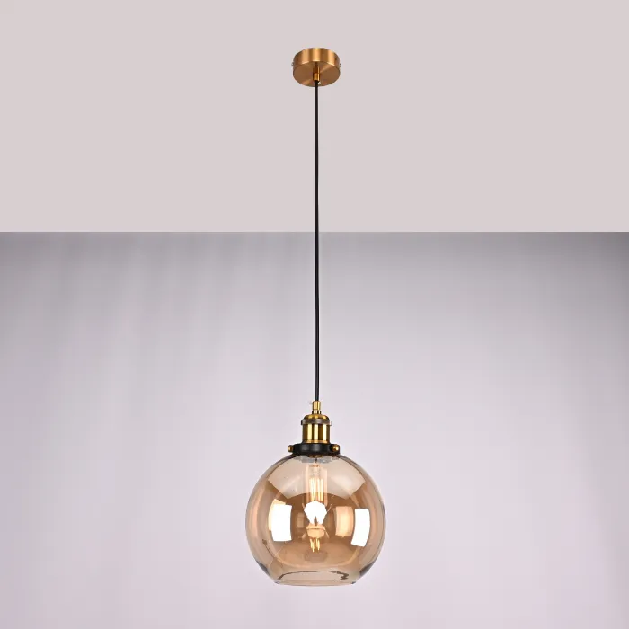 Подвесной светильник Loft Clear Glass Sphere Cloche Дымчатый от ImperiumLoft