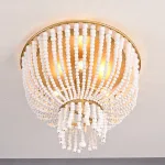 Люстра JACQUELINE CLEAR FLUSH-MOUNT brass от ImperiumLoft