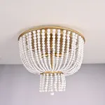 Люстра JACQUELINE CLEAR FLUSH-MOUNT brass от ImperiumLoft