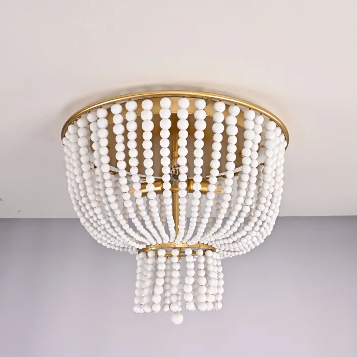 Люстра JACQUELINE CLEAR FLUSH-MOUNT brass от ImperiumLoft